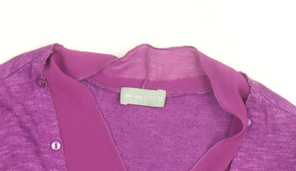 Marks and Spencer Per Una Purple Short Sleeve Wrap Blouse Size 12
