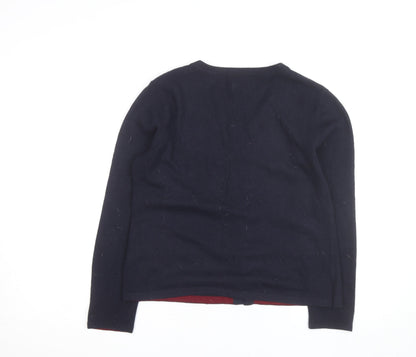 Seasalt Cornwall Womens Navy Cardigan UK 12 Merino Wool Knit