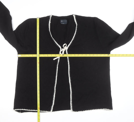 ASOS DESIGN Women's Black V-Neck Knit Cardigan Size 18