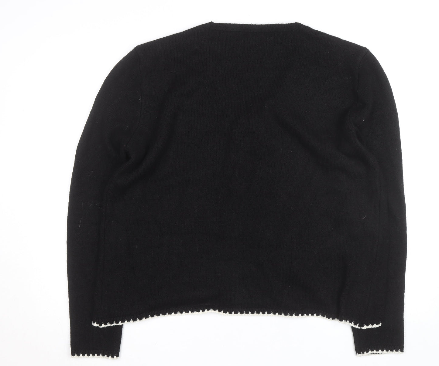 ASOS DESIGN Women's Black V-Neck Knit Cardigan Size 18