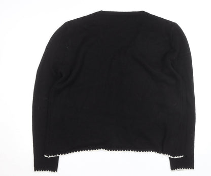 ASOS DESIGN Women's Black V-Neck Knit Cardigan Size 18