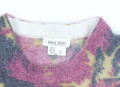 White Stuff Womens Multicoloured Wool Alpaca Jumper Size 8