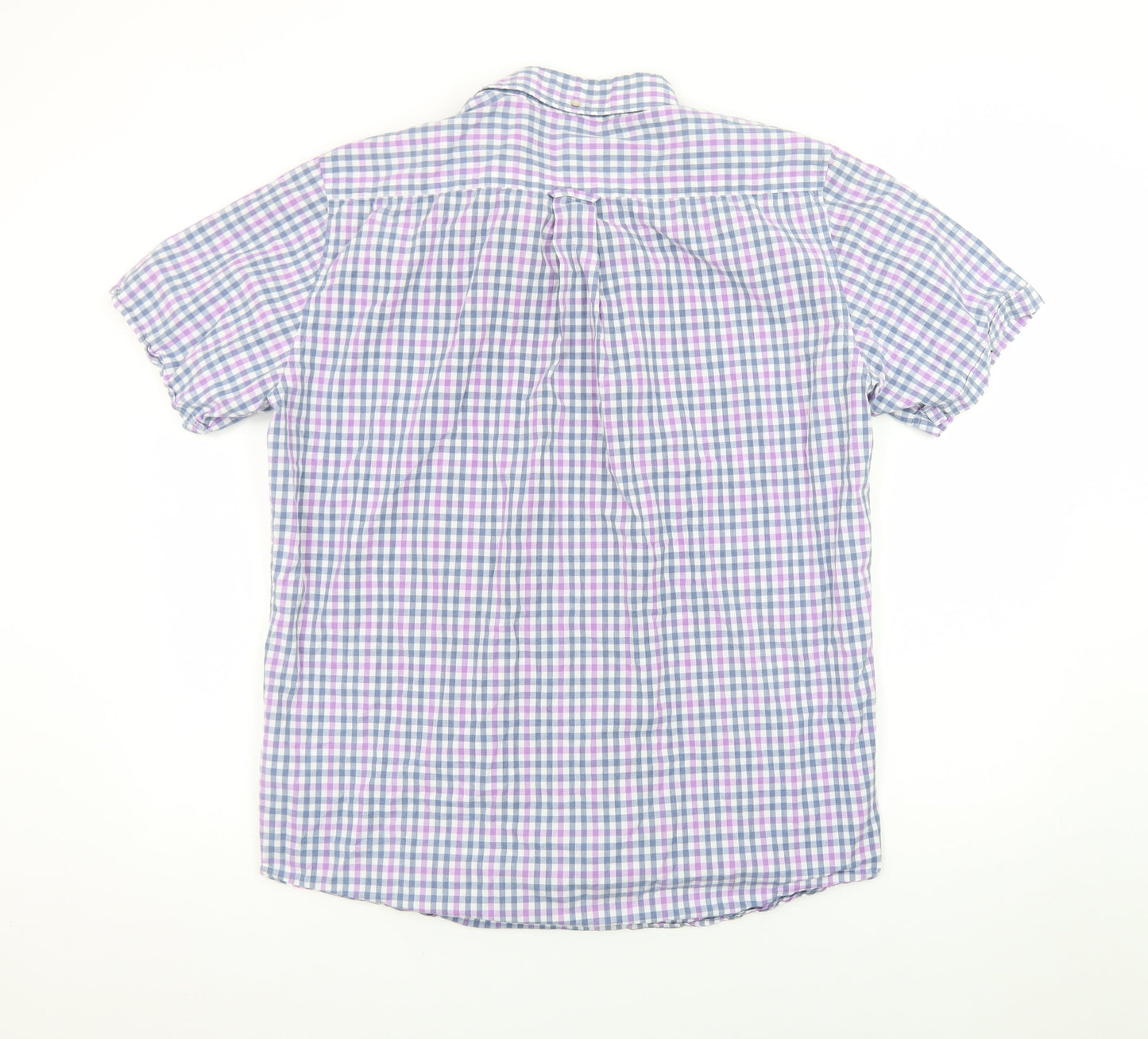 Gant Men’s Multicoloured Check Cotton Short Sleeve Button-Down Shirt L