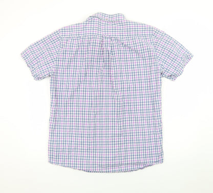 Gant Men’s Multicoloured Check Cotton Short Sleeve Button-Down Shirt L
