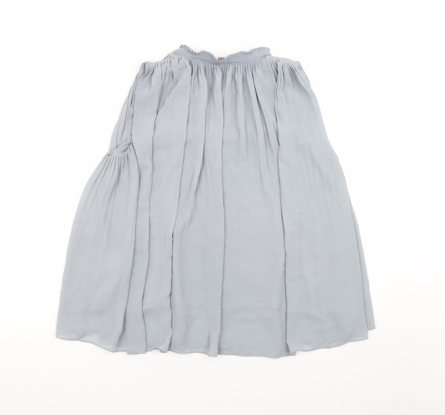 H&M Women’s Grey Pleated Sleeveless Chiffon Tunic Blouse Size S