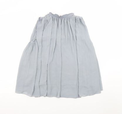 H&M Women’s Grey Pleated Sleeveless Chiffon Tunic Blouse Size S