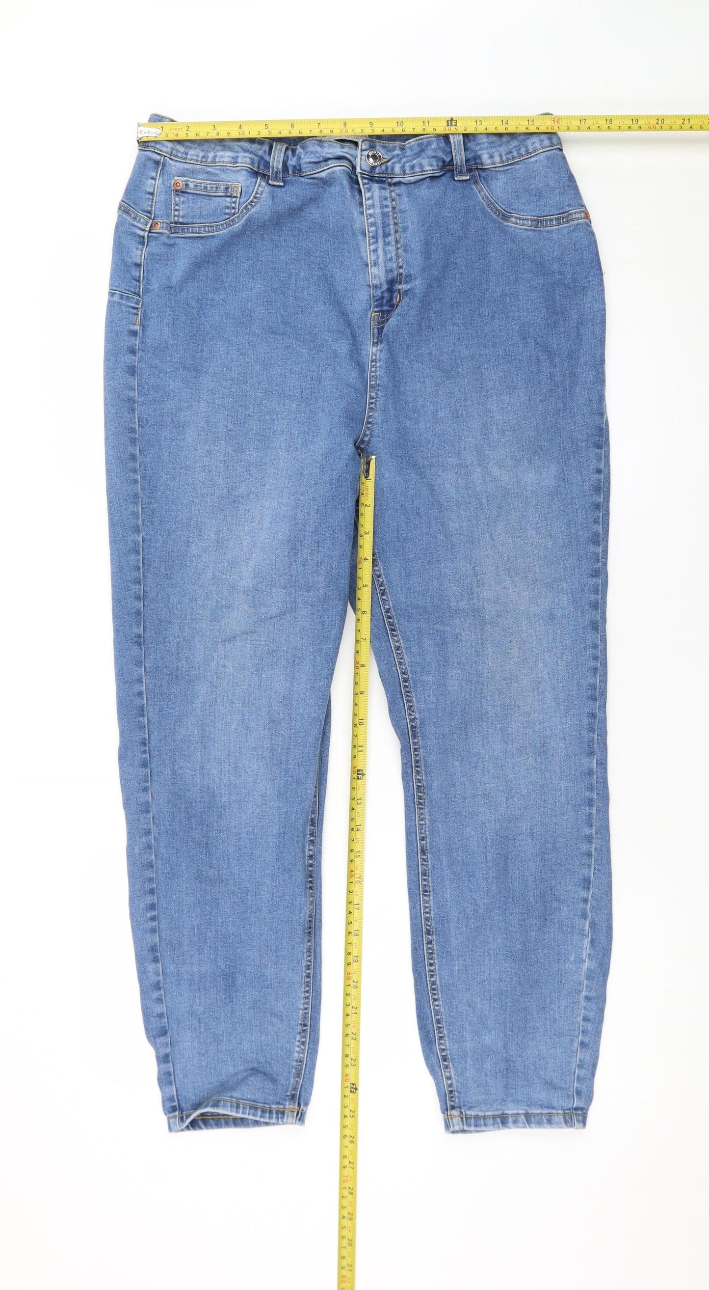 Primark Mens Blue Regular Fit Straight Denim Jeans 40in Waist
