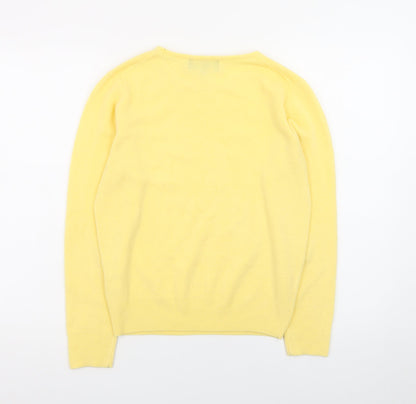 Polo Men's Yellow Cashmere Crew Neck Jumper Size S