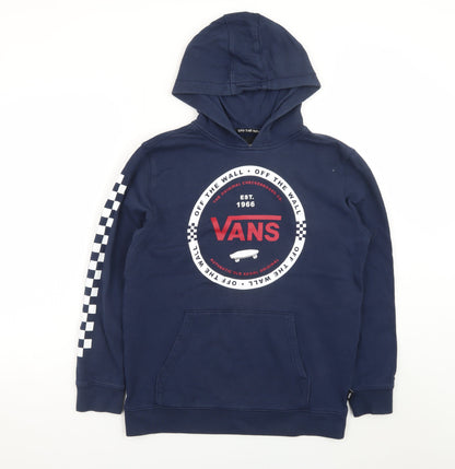 Vans Men's Blue XL Pullover Hoodie Off The Wall Graphic Skate Sweatshirt