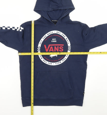 Vans Men's Blue XL Pullover Hoodie Off The Wall Graphic Skate Sweatshirt