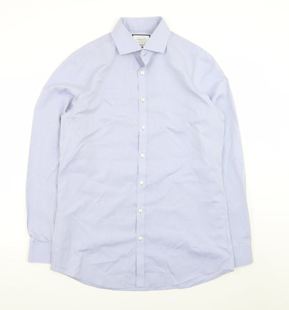 Charles Tyrwhitt Men's Blue Extra Slim Fit Non-Iron Dress Shirt 16.5in