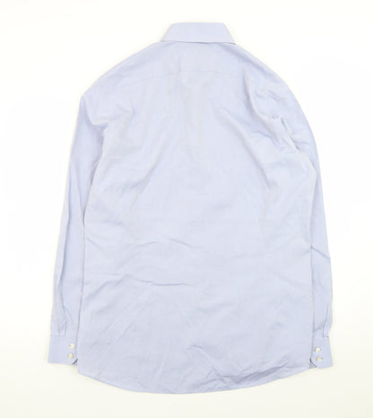 Charles Tyrwhitt Men's Blue Extra Slim Fit Non-Iron Dress Shirt 16.5in