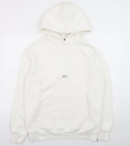NBA Men’s White LA Lakers Pullover Hoodie Medium Fleece Sportswear