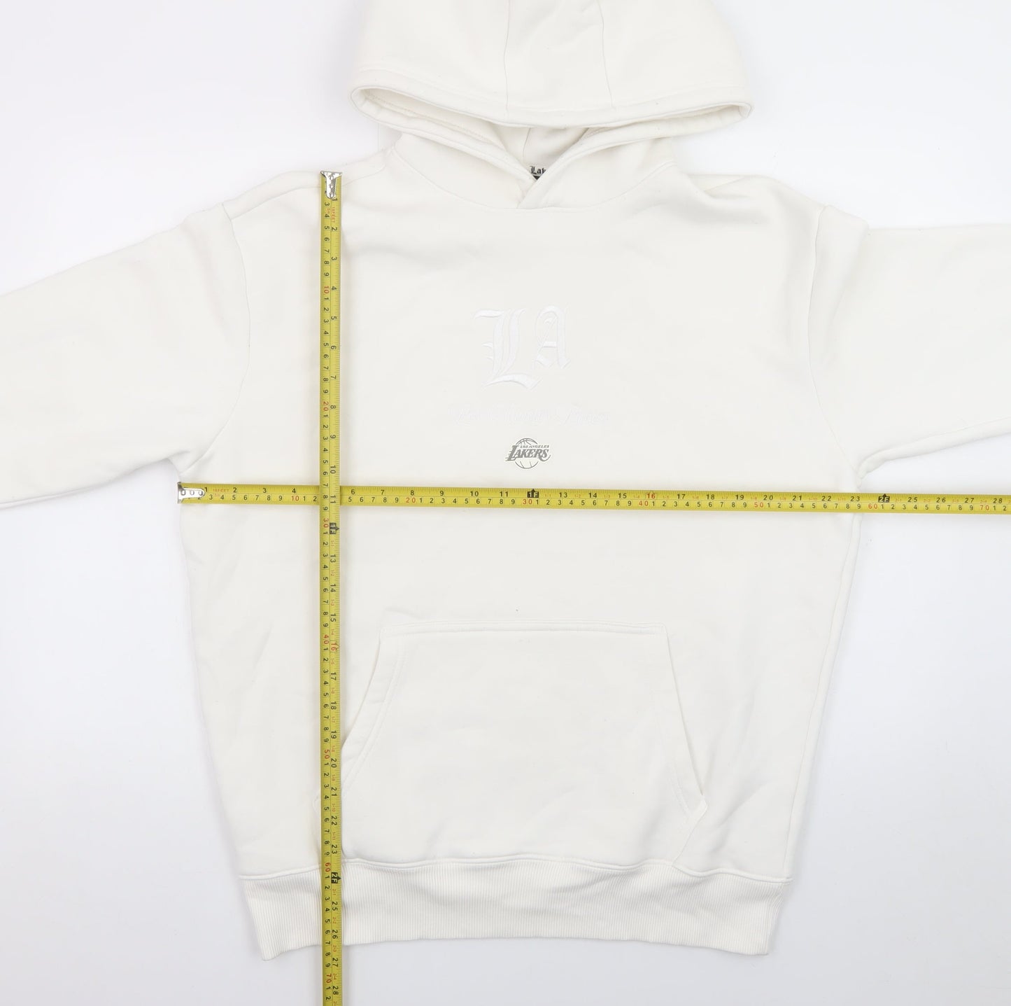 NBA Men’s White LA Lakers Pullover Hoodie Medium Fleece Sportswear