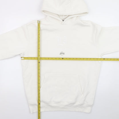 NBA Men’s White LA Lakers Pullover Hoodie Medium Fleece Sportswear
