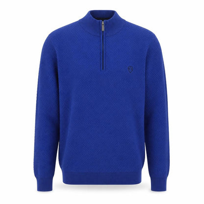 XV Kings Men's Blue Wool Blend 1/2 Zip Jumper Size S
