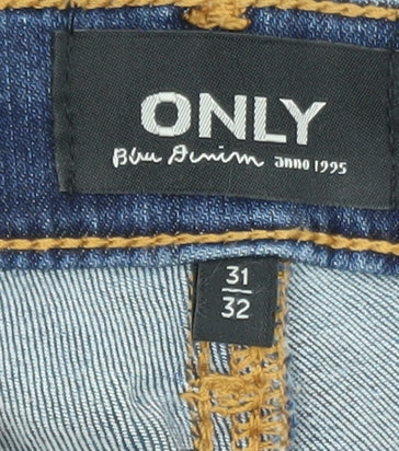 ONLY Women’s Blue Skinny Jeans Size 14 Regular Mid Rise Denim
