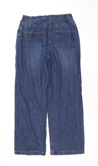 Dunnes Stores Womens Blue Wide-Leg Jeans Size 26in Cotton