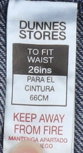 Dunnes Stores Womens Blue Wide-Leg Jeans Size 26in Cotton