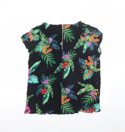 Evans Women’s Multicoloured Floral Chiffon Tunic Blouse Size 18