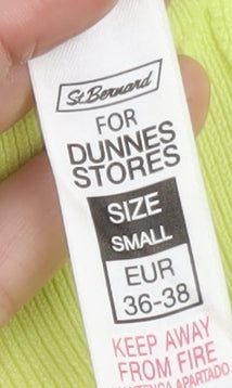 Dunnes Men Yellow V-Neck Cotton Pullover Jumper Small
