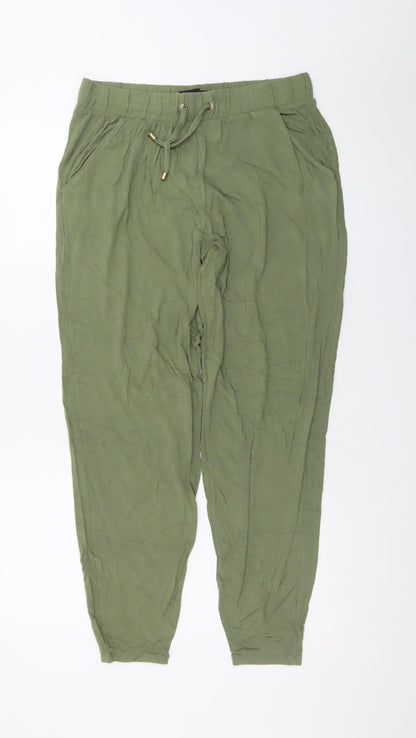 Next Women’s Green Jogger Trousers Size 12 Regular Viscose Blend