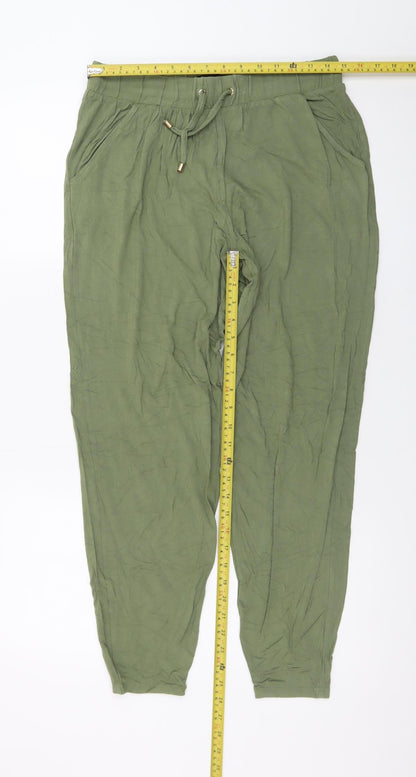 Next Women’s Green Jogger Trousers Size 12 Regular Viscose Blend