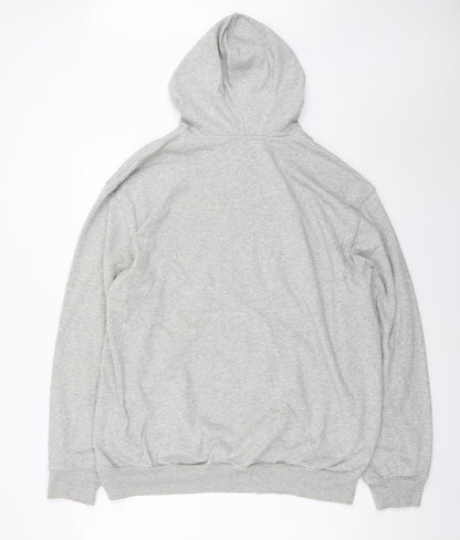 GAP Men's Grey XL Pullover Hoodie with Logo Fleece Sweatshirt