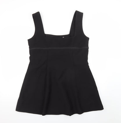 PrettyLittleThing Women’s Black A-Line Sleeveless Bow Dress Size 16