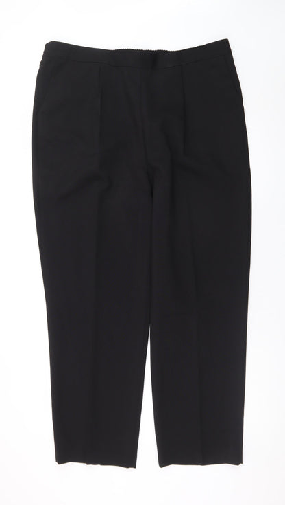Bonmarché Womens Black Size 20 Straight Leg Trousers
