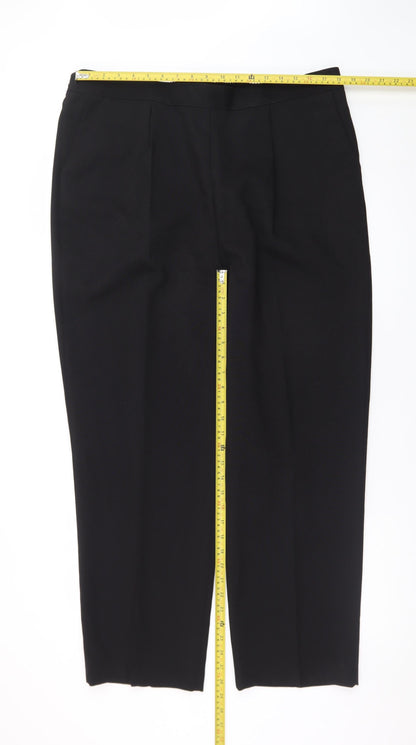 Bonmarché Womens Black Size 20 Straight Leg Trousers