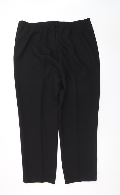 Bonmarché Womens Black Size 20 Straight Leg Trousers