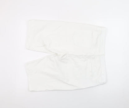 Dunnes Stores Women's White Size 16 Bermuda Shorts Cotton Blend