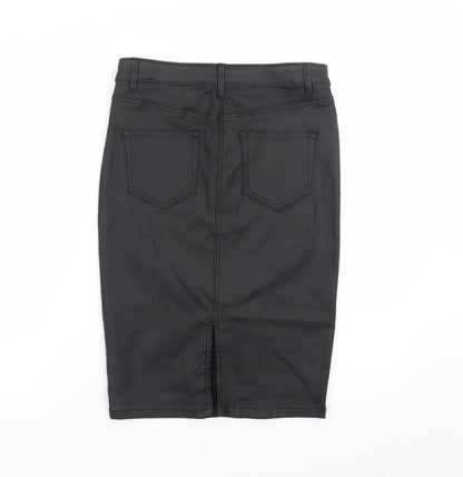 Next Women’s Black Pencil Skirt Size 8 Stretch Viscose Blend
