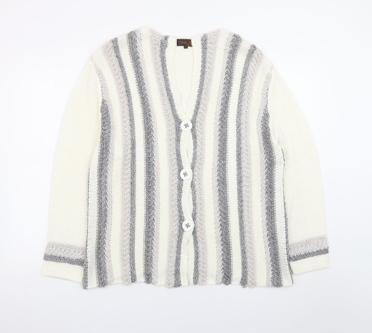 Tivoli Women’s Multicoloured XL V-Neck Knit Cardigan