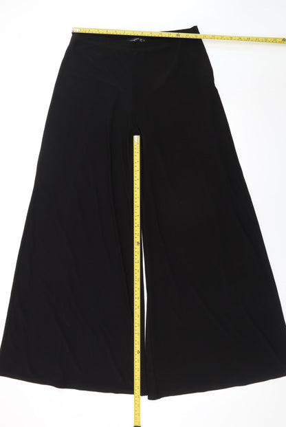 Atmosphere Womens Black Wide-Leg High Waist Jersey Trousers Size 14