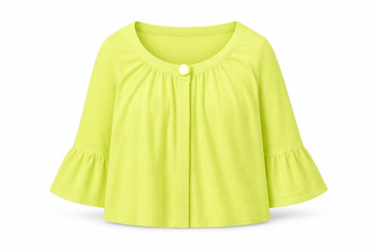 Wallis Women Yellow 3/4 Sleeve Scoop Neck Cardigan Size 14