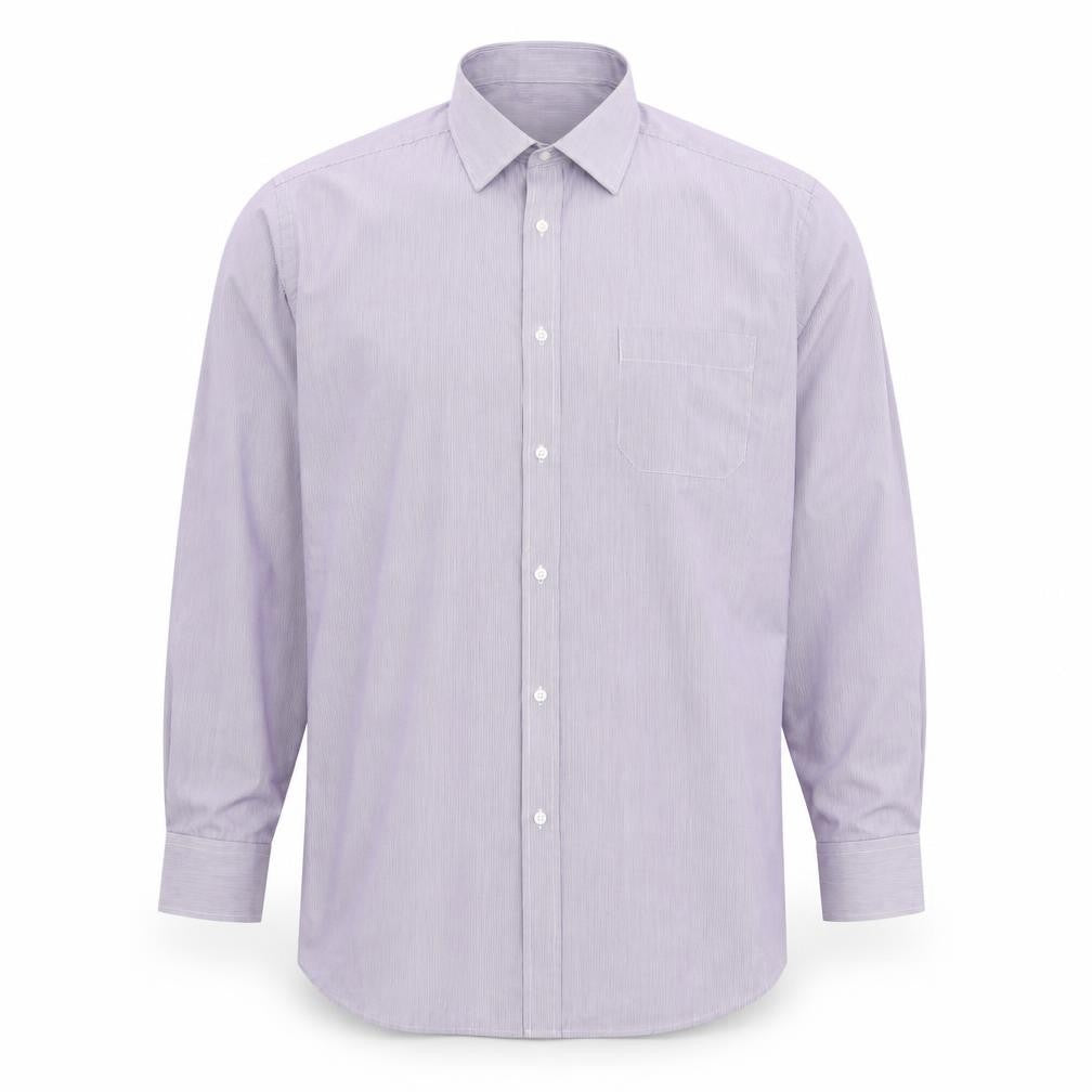 Debenhams Men's Purple Striped Long Sleeve Button-Up Shirt 16.5in