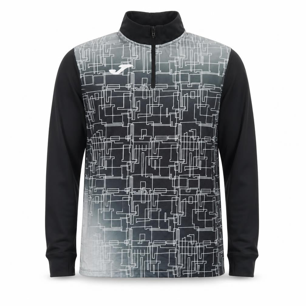 Joma Men's Black M Geometric 1/4 Zip Track Jacket