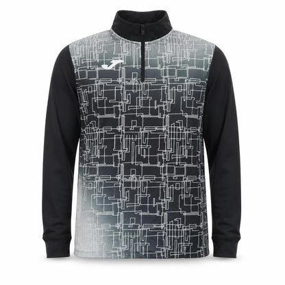 Joma Men's Black M Geometric 1/4 Zip Track Jacket