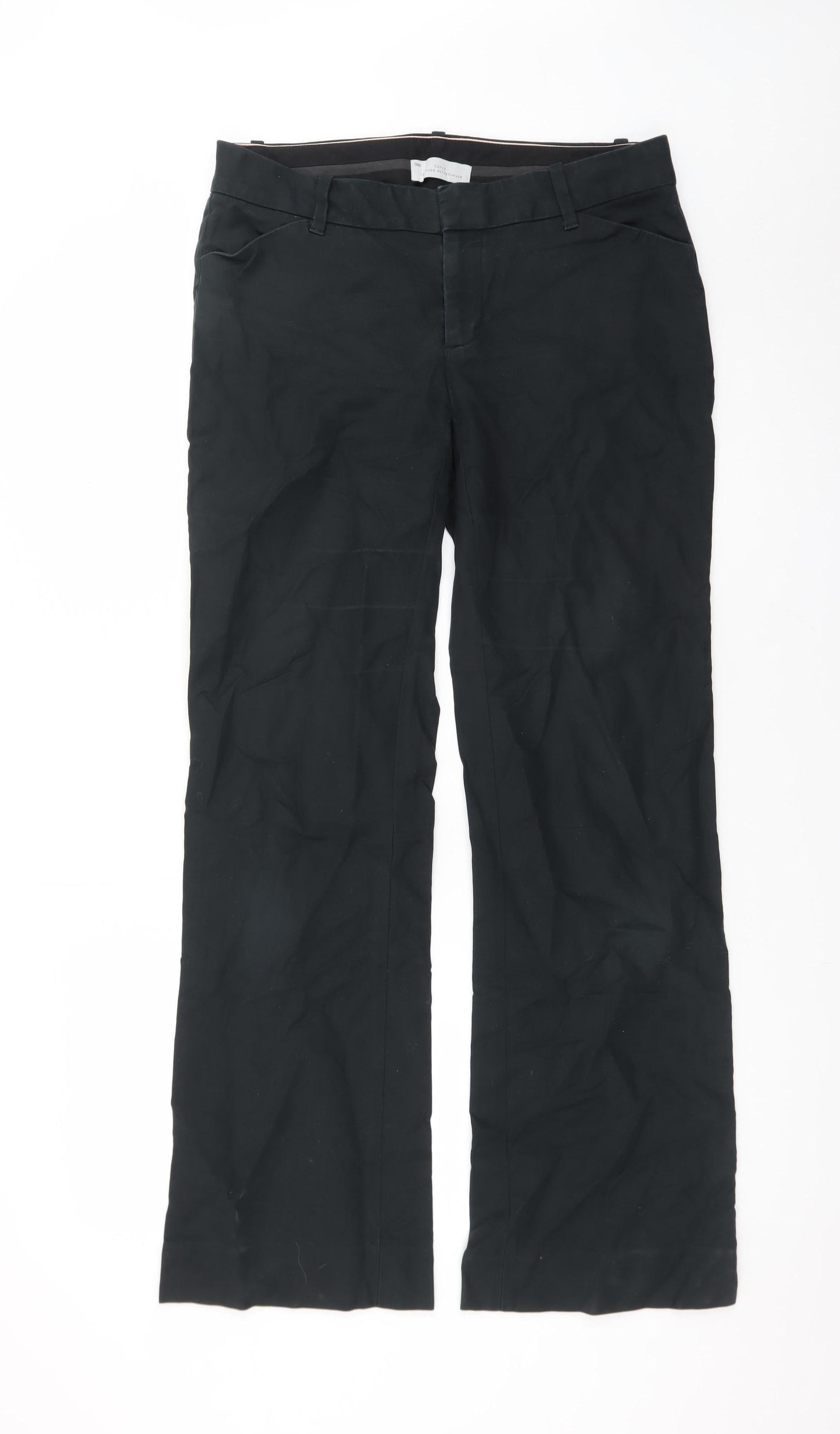 Gap Women's Black Chino Trousers Size 10 Slim Straight Leg