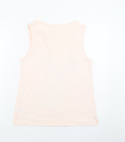 Koala Bay Womens Pink Butterfly Print Cotton Tank Top S