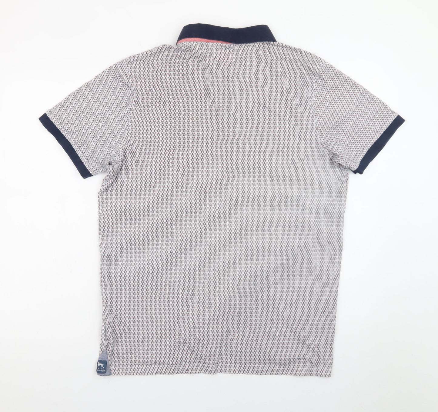 Bewley & Ritch Men's Blue Geometric Polo Shirt Size 2XL Cotton