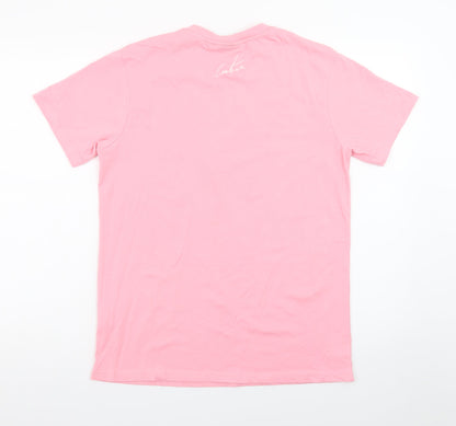 The Couture Club Women's Pink Cotton Blend Logo T-Shirt Size 10