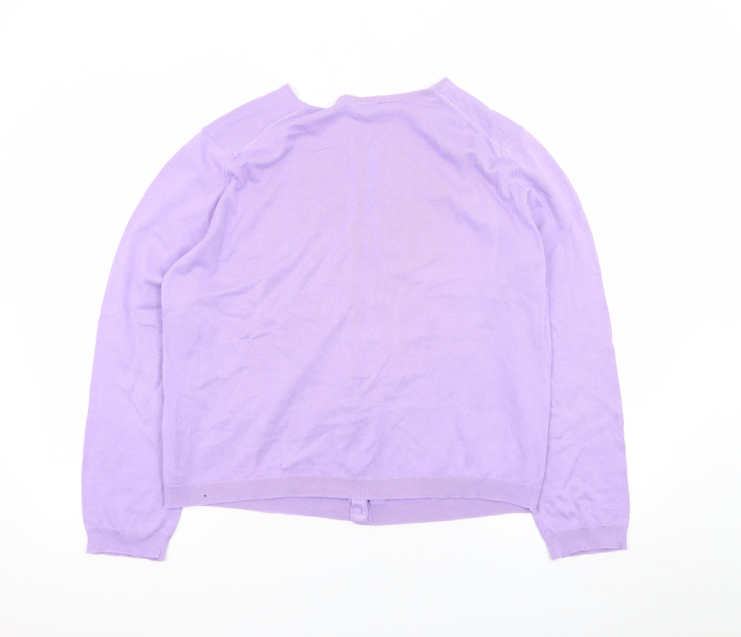 Marks and Spencer Women Purple Cotton Cardigan Size 16