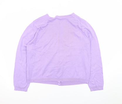 Marks and Spencer Women Purple Cotton Cardigan Size 16