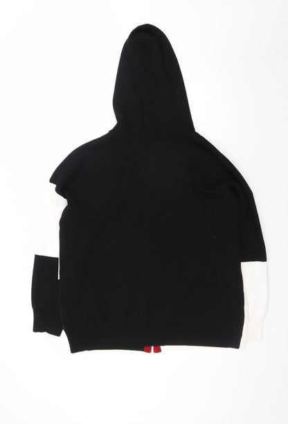 DKNY Men's Black & White Full Zip Hoodie XL Logo Graphic 89 Design