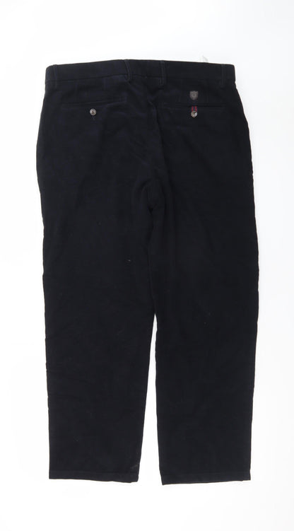 Marks and Spencer Men's Blue Chino Trousers 38W 29L Cotton