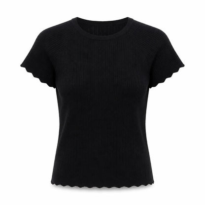 Marks & Spencer Women's Black Short Sleeve Knit T-Shirt Size S