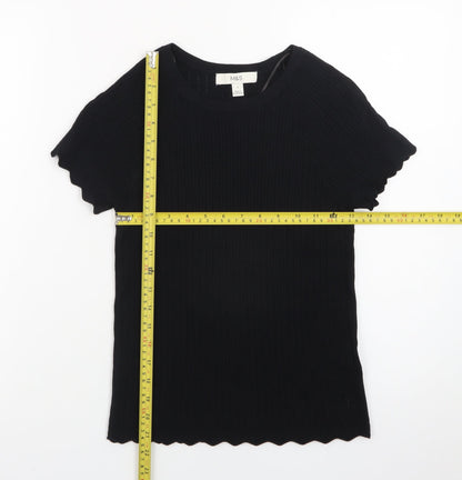 Marks and Spencer Women's Black Short Sleeve Knit T-Shirt Size S